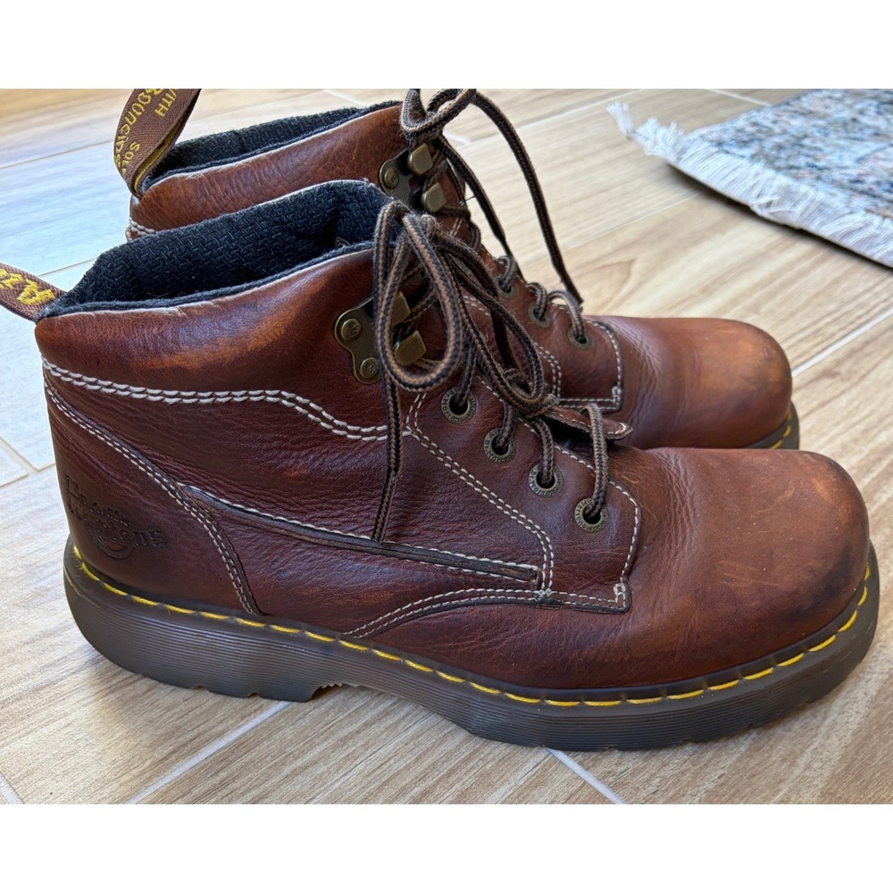 Vintage Y2K Dr Martens Mens Brown Boots 12 Grunge Indie Alt Chunky Whimsigoth